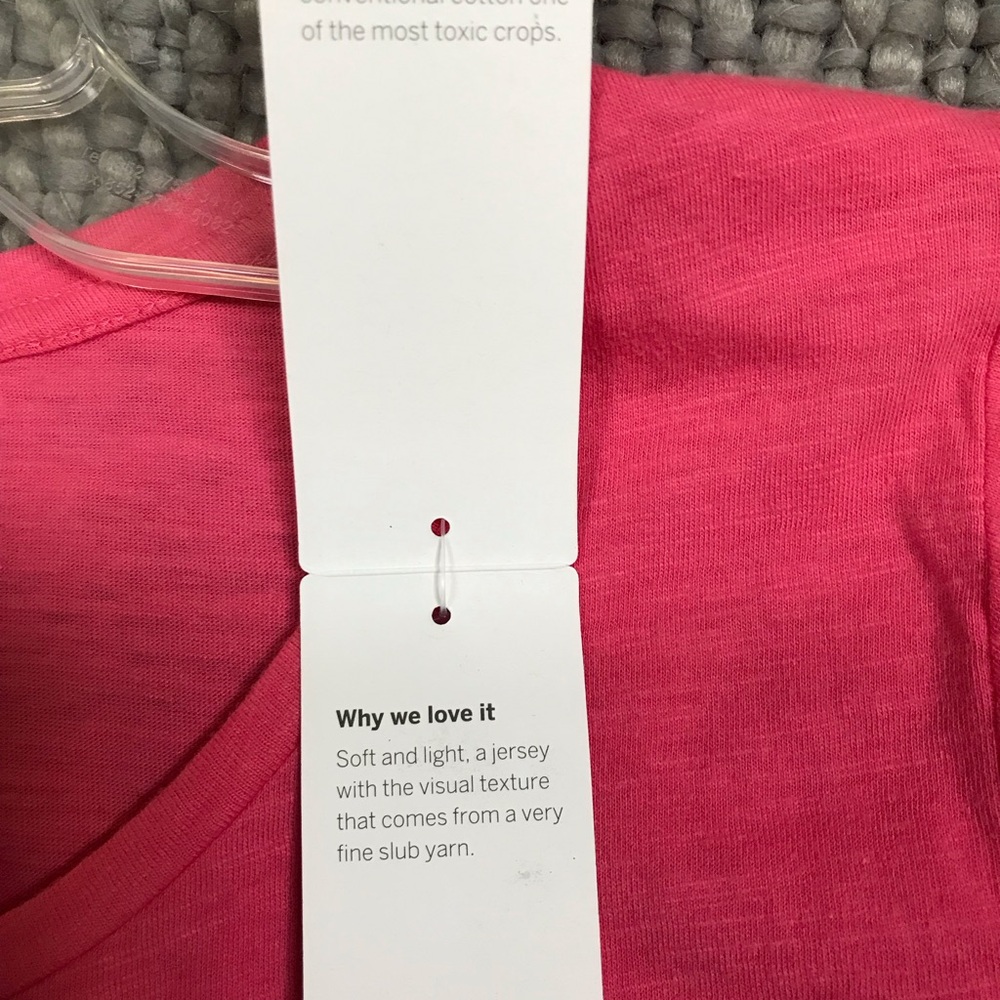 Eileen Fisher NWT 100% Organic Cotton, Pink, Long sleeve Top-= PL - Picture 5 of 6